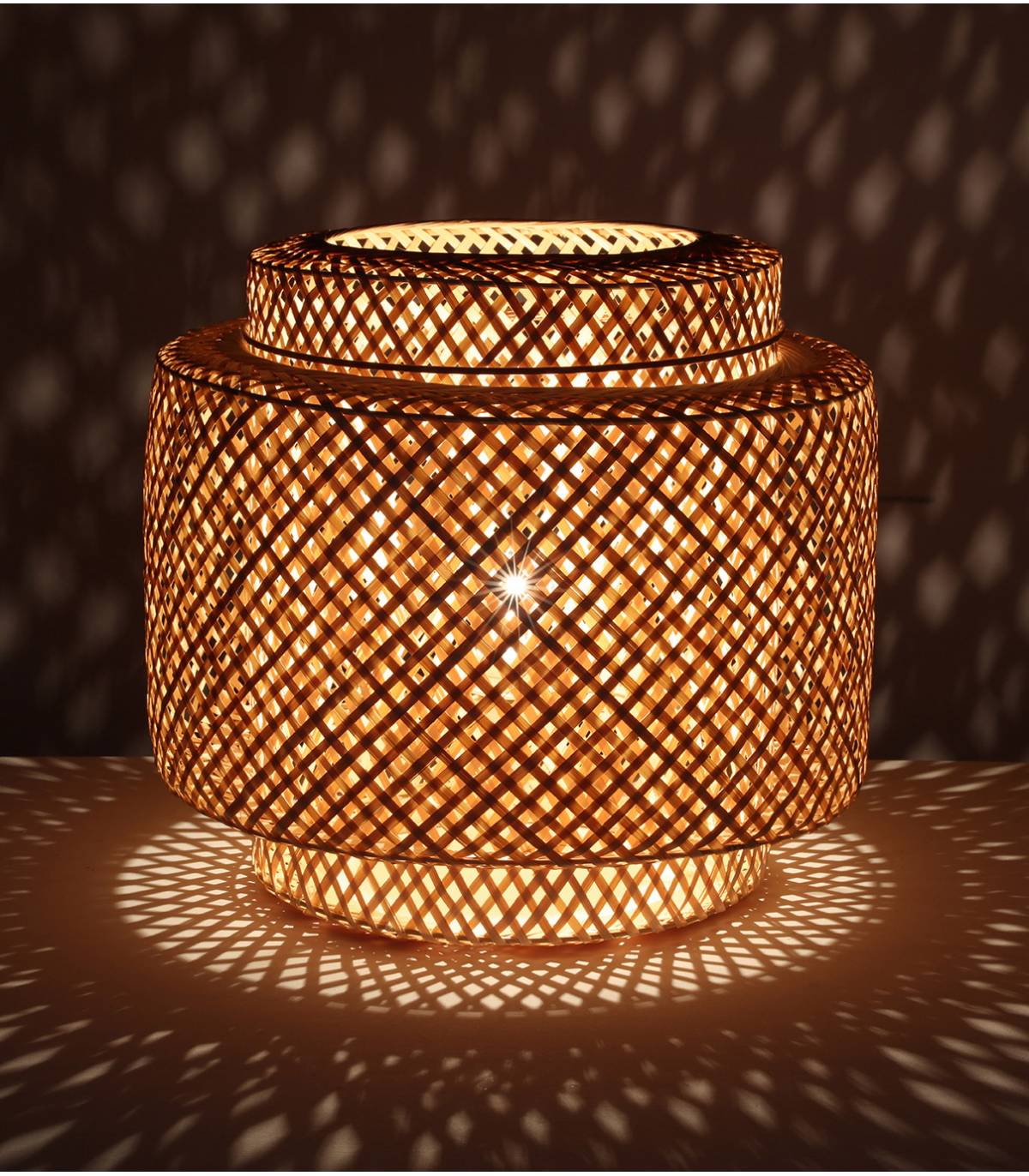 Lampe à poser en bambou naturel Tuvalu H70cm - 40W