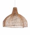 luminaire Isa suspension en rotin marron foncé