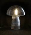 Lampe d’ambiance en verre transparent bullé