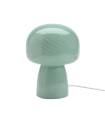 La lampe champignon verte Bully séduit par son design organique et sa finition en verre soufflé aux délicates stries.