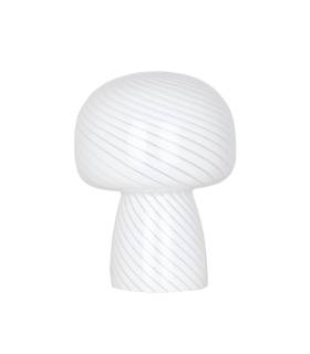 La lampe champignon parme Bully séduit par son design organique et sa finition en verre soufflé aux délicates stries.