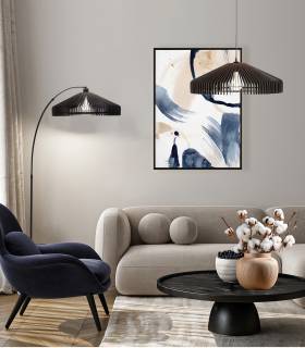 Pour une ambiance chaleureuse et sophistiquée, le lampadaire Calum est idéal