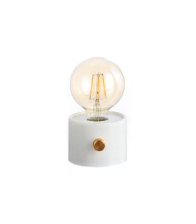 Lampe POPY blanche : une petite lampe d’appoint élégante avec LED intégrée