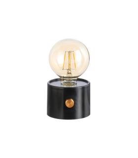 Lampe POPY noire : une petite lampe d’appoint élégante avec LED intégrée