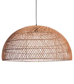 Suspension MANTA, en rotin naturel foncé