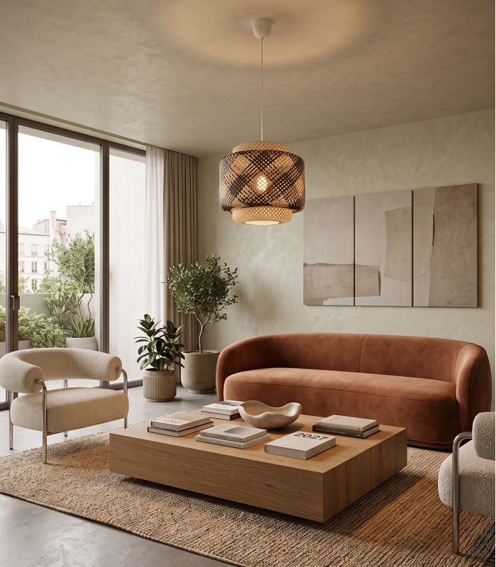 Suspension HALONG 40 naturel et noir