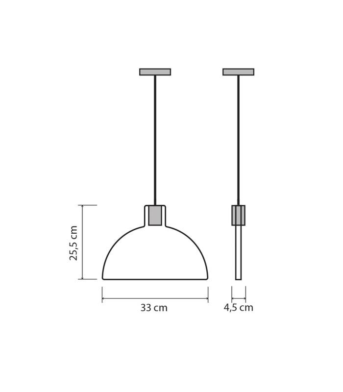 Suspension KEY Noir/cuivre