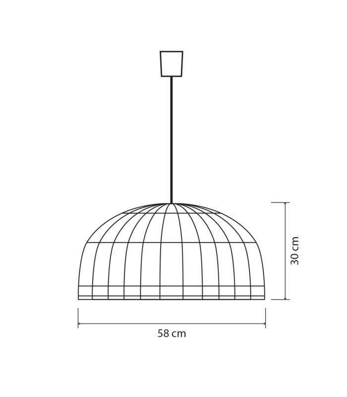 Suspension PHUKET 60 cm Wengé